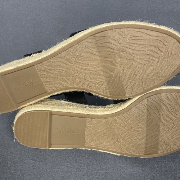 LifeStride Katrina 2 Cushioned Canvas Wedge Sandals in Black Size 10 NIB - Picture 10 of 13